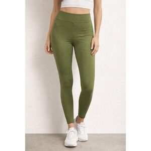 UNIVERSAL STANDARD Olive Green High Rise Leggings Stretch Athleisure Size XS NWT